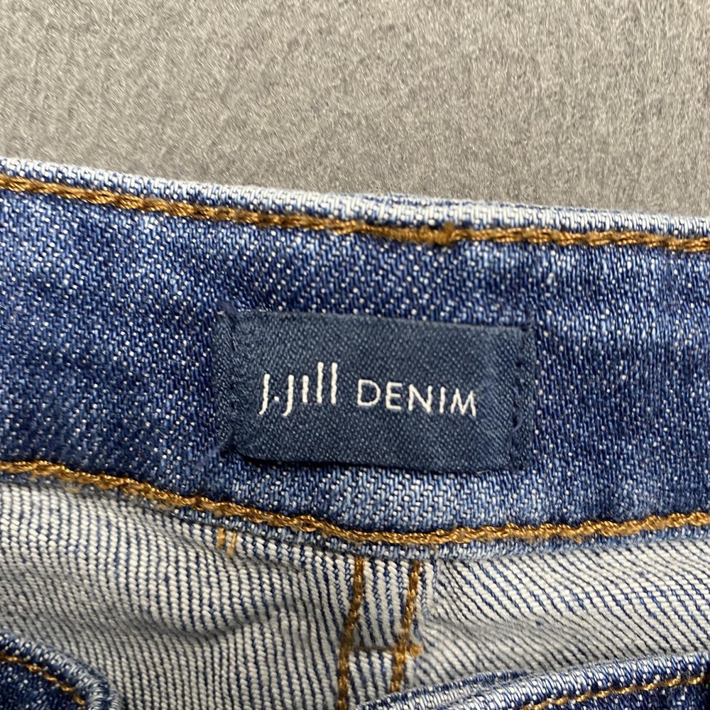 J. Jill Jeans Womens 6 Petite Blue Relaxed Boyfriend Denim Stretch Medium Wash - Picture 4 of 15